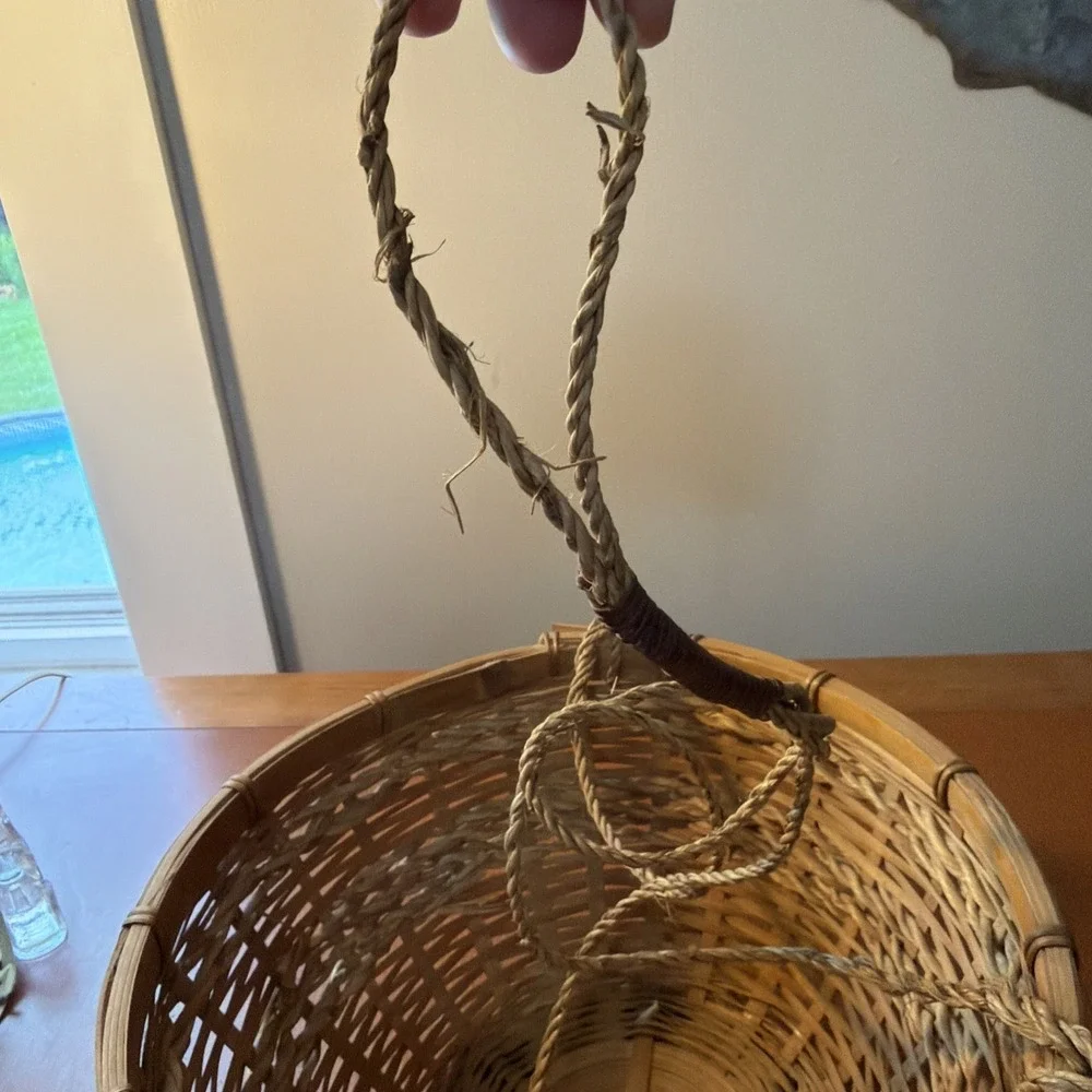 Vtg Hanging Flower / Plant / Geranium Baskets Woven 10